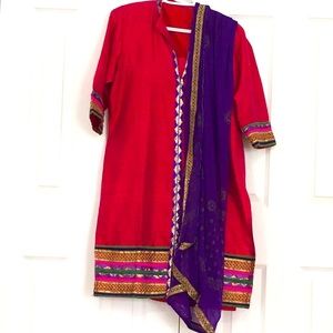 Silk dress with dupatta